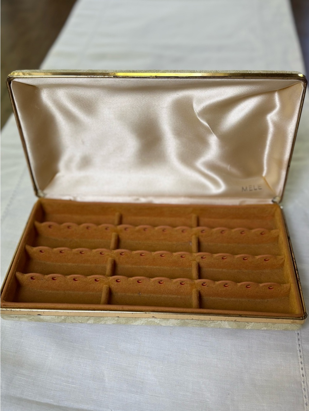 Vintage Mele Travel Jewelry Box Hardshell